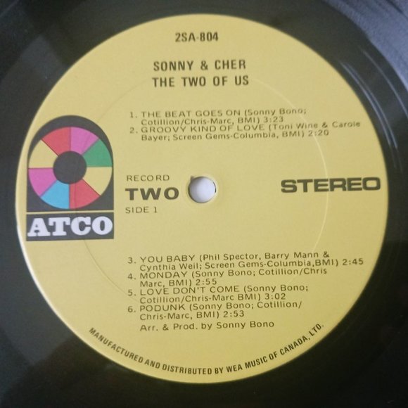 Vintage Sonny & Cher The Two Of Us vinyl LP record, double LPs, 1972 fir… - Picture 11 of 11